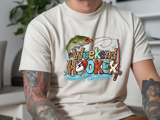 Weekend Hooker DTF101550 DTF T-Shirt Transfer | Ready to Press | DIY Heat Transfer for Clothing, Hoodies, Sweatshirt
