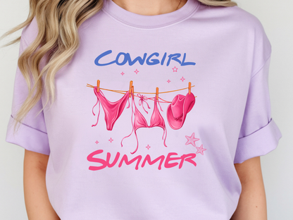 Cowgirl Summer DTF101555 DTF T-Shirt Transfer | Ready to Press | DIY Heat Transfer for Clothing, Hoodies, Sweatshirt