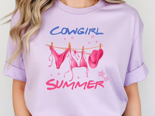 Cowgirl Summer DTF101555 DTF T-Shirt Transfer | Ready to Press | DIY Heat Transfer for Clothing, Hoodies, Sweatshirt