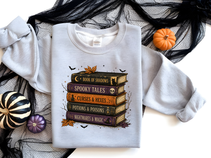 Halloween books -  DTF101856- DTF T-Shirt Transfer | Ready to Press | DIY Heat Transfer for Clothing, Hoodies, Sweatshirt