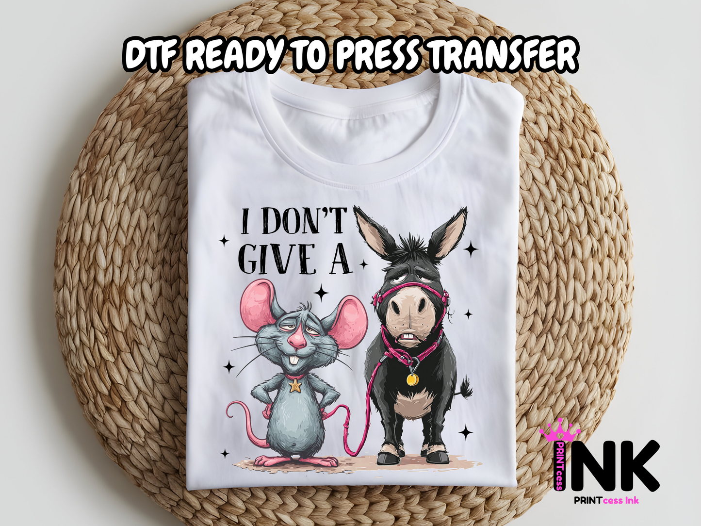 Give a rat DTF101031 | DTF T-Shirt Transfer | Ready to Press | DIY Heat Transfer for Clothing, Hoodies, Sweatshirt