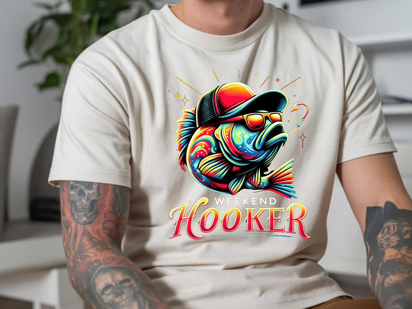 Weekend Hooker DTF101551 DTF T-Shirt Transfer | Ready to Press | DIY Heat Transfer for Clothing, Hoodies, Sweatshirt