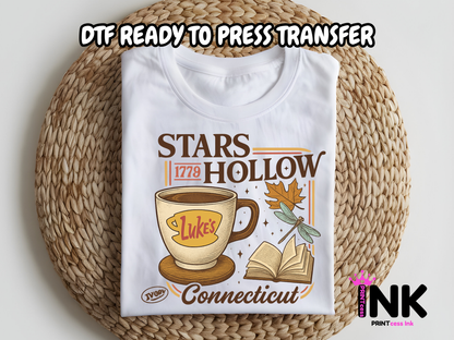 Stars Hollow -  DTF101739- T-Shirt Transfer | Ready to Press | DIY Heat Transfer for Clothing, Hoodies, Sweatshirt