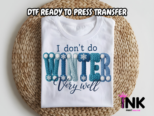 Winter DTF101202| DTF T-Shirt Transfer | Ready to Press | DIY Heat Transfer for Clothing, Hoodies, Sweatshirt