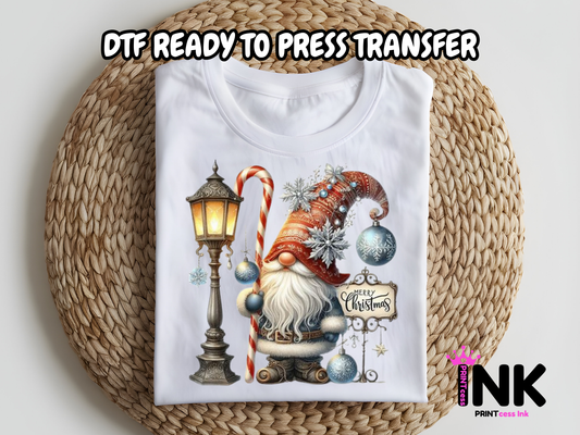 Gnome DTF101114| DTF T-Shirt Transfer | Ready to Press | DIY Heat Transfer for Clothing, Hoodies, Sweatshirt