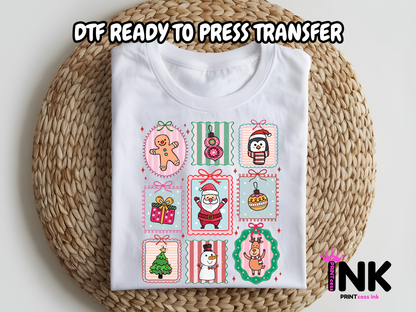 Christmas DTF101167| DTF T-Shirt Transfer | Ready to Press | DIY Heat Transfer for Clothing, Hoodies, Sweatshirt