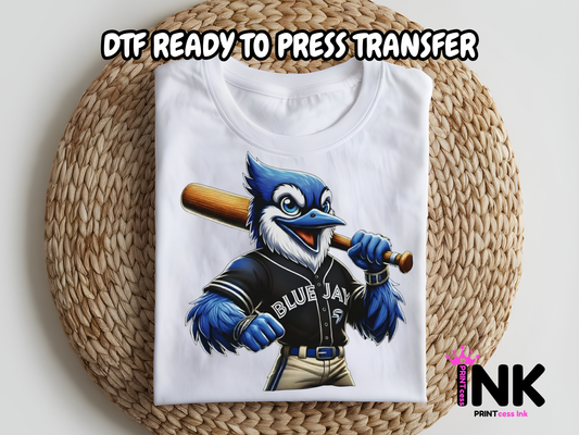 Blue Jays DTF101071| DTF T-Shirt Transfer | Ready to Press | DIY Heat Transfer for Clothing, Hoodies, Sweatshirt