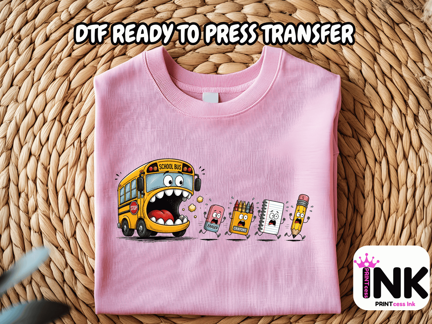 School -  DTF101778- T-Shirt Transfer | Ready to Press | DIY Heat Transfer for Clothing, Hoodies, Sweatshirt