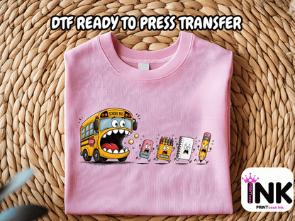 School -  DTF101778- T-Shirt Transfer | Ready to Press | DIY Heat Transfer for Clothing, Hoodies, Sweatshirt