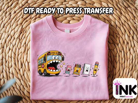 School -  DTF101778- T-Shirt Transfer | Ready to Press | DIY Heat Transfer for Clothing, Hoodies, Sweatshirt