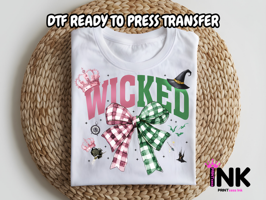 Wicked DTF101087| DTF T-Shirt Transfer | Ready to Press | DIY Heat Transfer for Clothing, Hoodies, Sweatshirt
