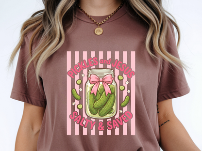 Pickles and Jesus DTF101570 DTF T-Shirt Transfer | Ready to Press | DIY Heat Transfer for Clothing, Hoodies, Sweatshirt