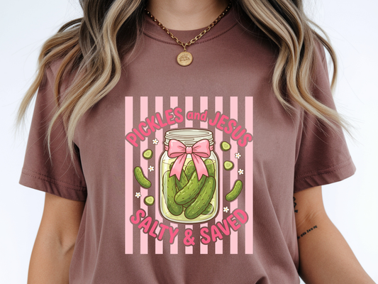 Pickles and Jesus DTF101570 DTF T-Shirt Transfer | Ready to Press | DIY Heat Transfer for Clothing, Hoodies, Sweatshirt