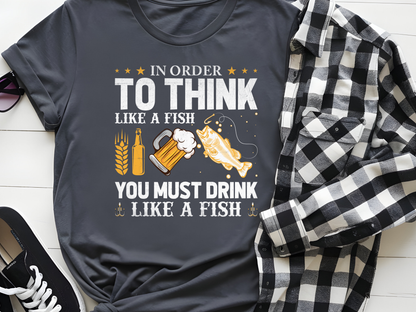 Drink like a fish DTF101542 DTF T-Shirt Transfer | Ready to Press | DIY Heat Transfer for Clothing, Hoodies, Sweatshirt