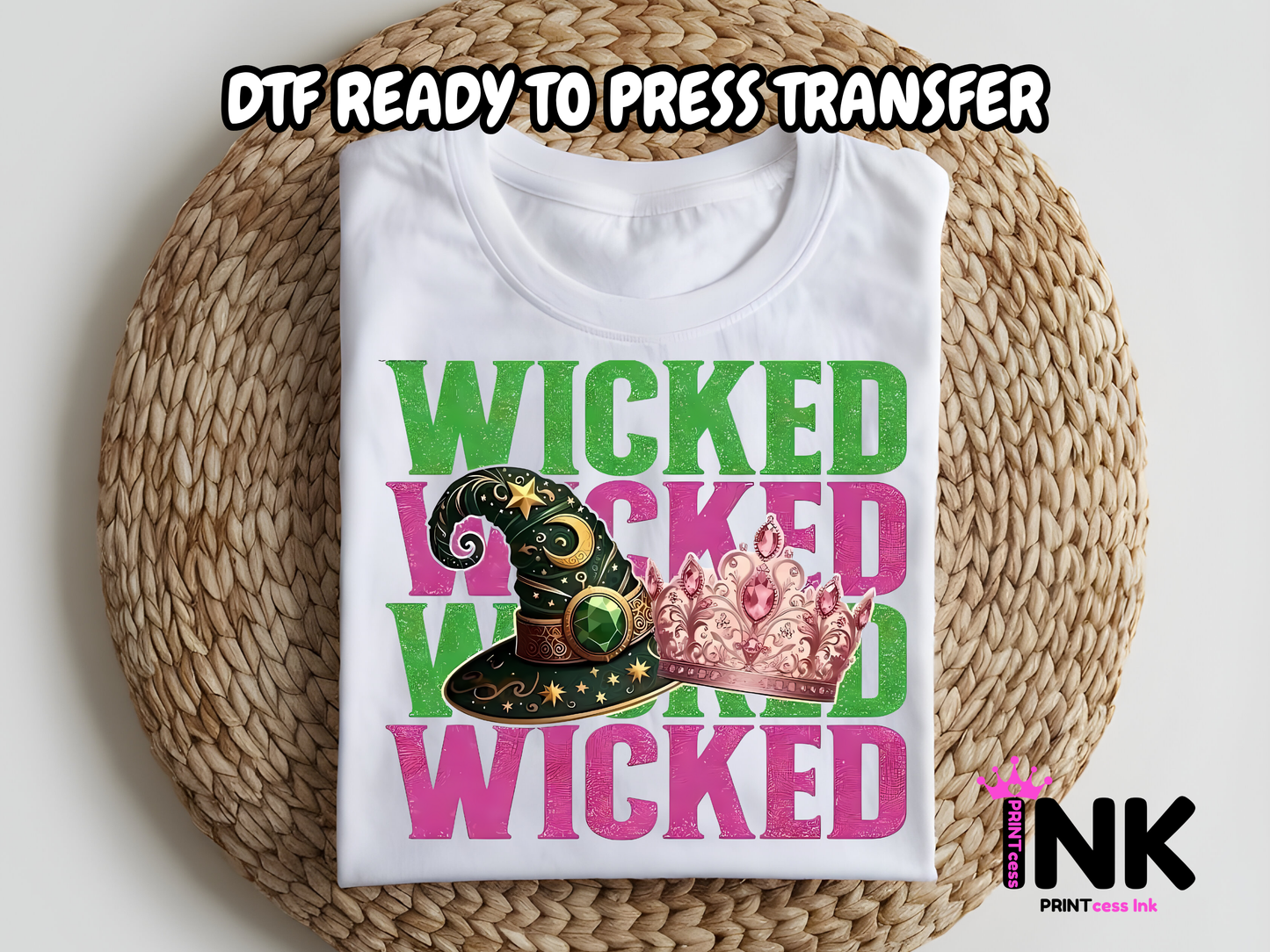 Wicked DTF101113| DTF T-Shirt Transfer | Ready to Press | DIY Heat Transfer for Clothing, Hoodies, Sweatshirt