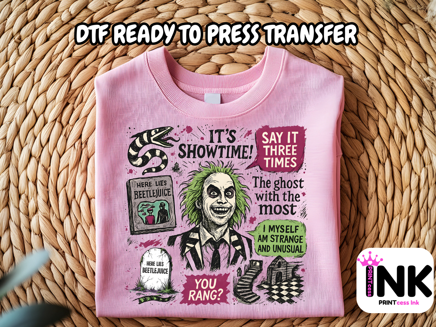 Showtime DTF101040 | DTF T-Shirt Transfer | Ready to Press | DIY Heat Transfer for Clothing, Hoodies, Sweatshirt
