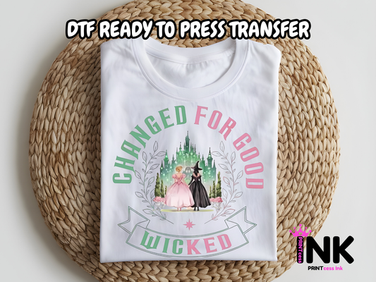 Wicked DTF101081| DTF T-Shirt Transfer | Ready to Press | DIY Heat Transfer for Clothing, Hoodies, Sweatshirt