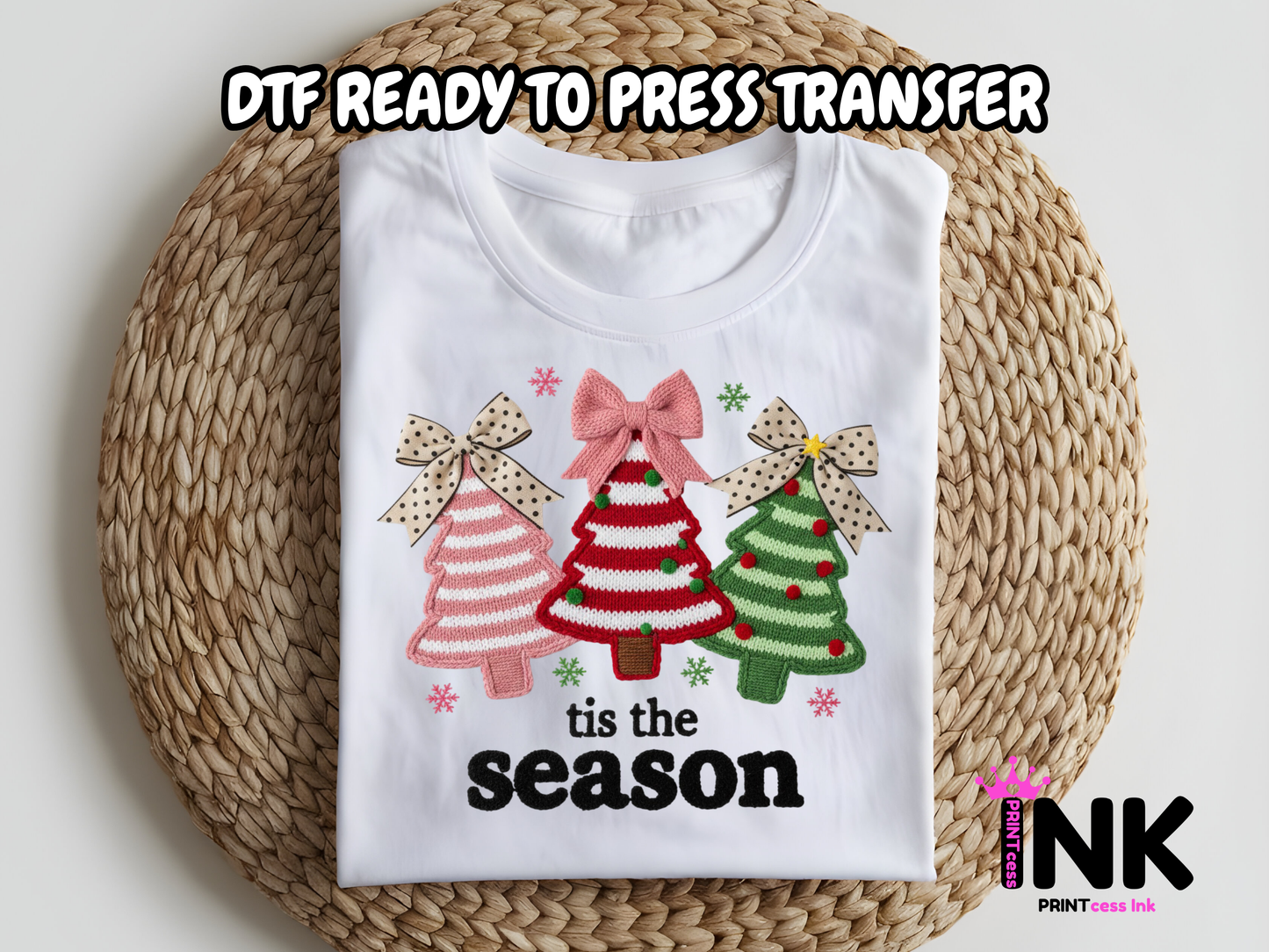 Tis the Season DTF101127| DTF T-Shirt Transfer | Ready to Press | DIY Heat Transfer for Clothing, Hoodies, Sweatshirt