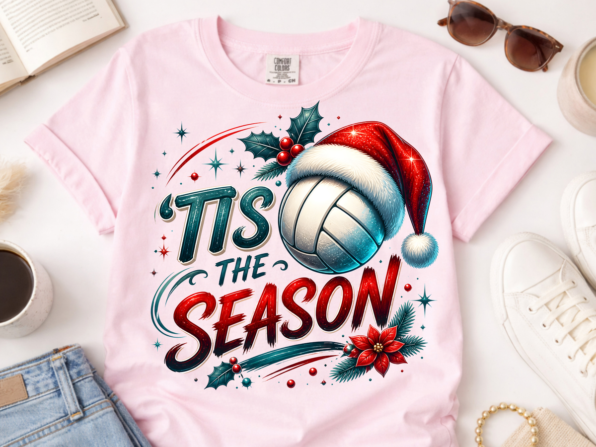 Volleyball Christmas -  DTF101954- DTF T-Shirt Transfer | Ready to Press | DIY Heat Transfer for Clothing, Hoodies, Sweatshirt