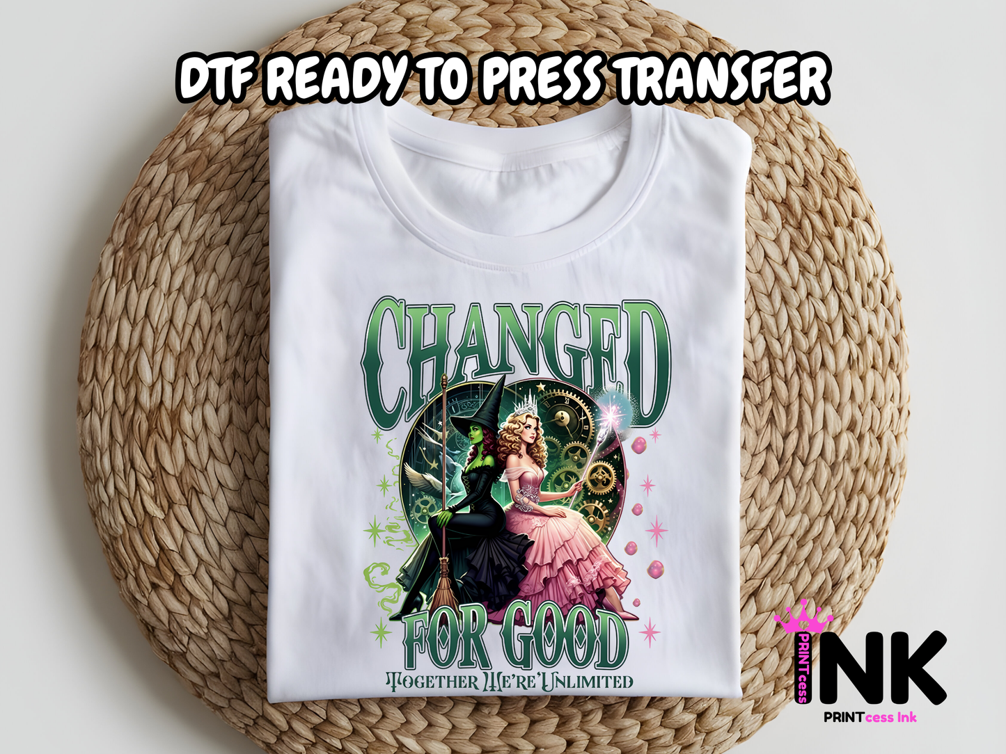 Wicked DTF101091| DTF T-Shirt Transfer | Ready to Press | DIY Heat Transfer for Clothing, Hoodies, Sweatshirt