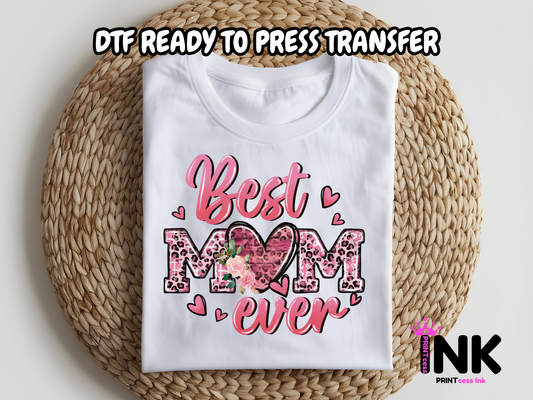 Best mom DTF101284| DTF T-Shirt Transfer | Ready to Press | DIY Heat Transfer for Clothing, Hoodies, Sweatshirt