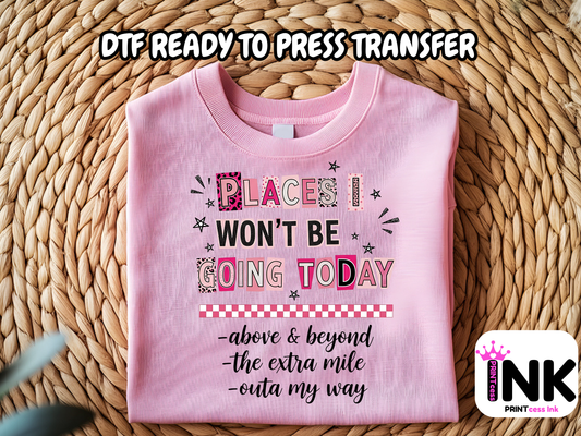 Won't be going -DTF101648- T-Shirt Transfer | Ready to Press | DIY Heat Transfer for Clothing, Hoodies, Sweatshirt