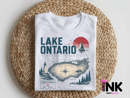 Lake Ontario -  DTF101803- T-Shirt Transfer | Ready to Press | DIY Heat Transfer for Clothing, Hoodies, Sweatshirt