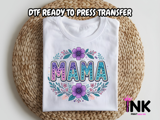 Mama DTF101286| DTF T-Shirt Transfer | Ready to Press | DIY Heat Transfer for Clothing, Hoodies, Sweatshirt
