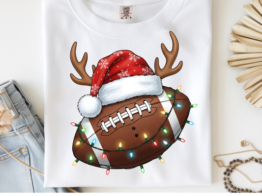 Christmas football -  DTF101950- DTF T-Shirt Transfer | Ready to Press | DIY Heat Transfer for Clothing, Hoodies, Sweatshirt