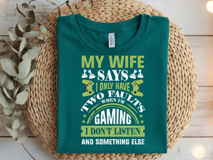 My wife says -DTF101639 - T-Shirt Transfer | Ready to Press | DIY Heat Transfer for Clothing, Hoodies, Sweatshirt