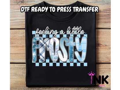 Frosty DTF101205| DTF T-Shirt Transfer | Ready to Press | DIY Heat Transfer for Clothing, Hoodies, Sweatshirt