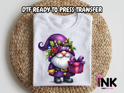 Gnome DTF101105| DTF T-Shirt Transfer | Ready to Press | DIY Heat Transfer for Clothing, Hoodies, Sweatshirt