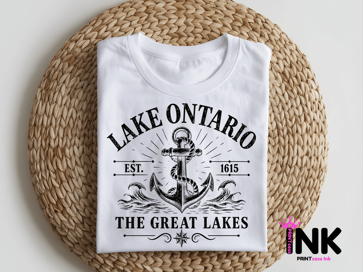 Lake Ontario -  DTF101807- T-Shirt Transfer | Ready to Press | DIY Heat Transfer for Clothing, Hoodies, Sweatshirt
