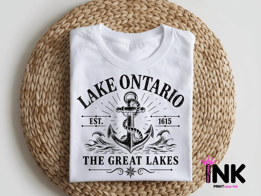Lake Ontario -  DTF101807- DTF  T-Shirt Transfer | Ready to Press | DIY Heat Transfer for Clothing, Hoodies, Sweatshirt