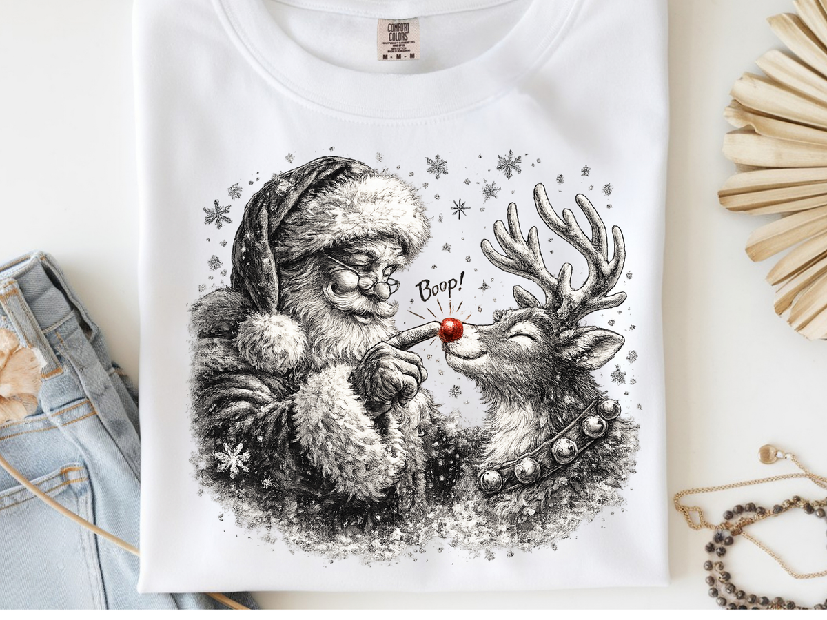 Christmas Santa -  DTF101962- DTF T-Shirt Transfer | Ready to Press | DIY Heat Transfer for Clothing, Hoodies, Sweatshirt