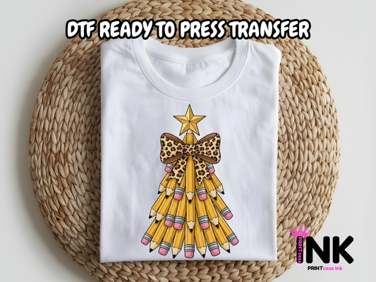 Teacher Christmas DTF101196| DTF T-Shirt Transfer | Ready to Press | DIY Heat Transfer for Clothing, Hoodies, Sweatshirt