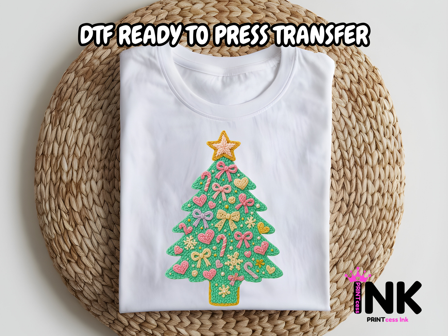 Christmas Tree DTF101051| DTF T-Shirt Transfer | Ready to Press | DIY Heat Transfer for Clothing, Hoodies, Sweatshirt