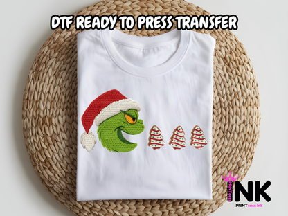 Grinch Pacman DTF101119| DTF T-Shirt Transfer | Ready to Press | DIY Heat Transfer for Clothing, Hoodies, Sweatshirt