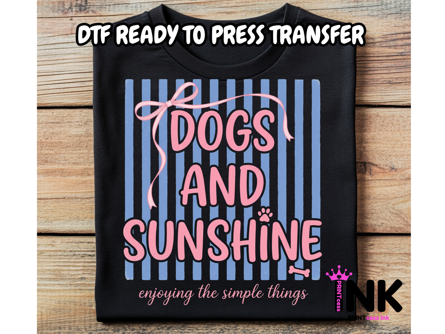Dogs and sunshine -DTF101640 - T-Shirt Transfer | Ready to Press | DIY Heat Transfer for Clothing, Hoodies, Sweatshirt (Copy)