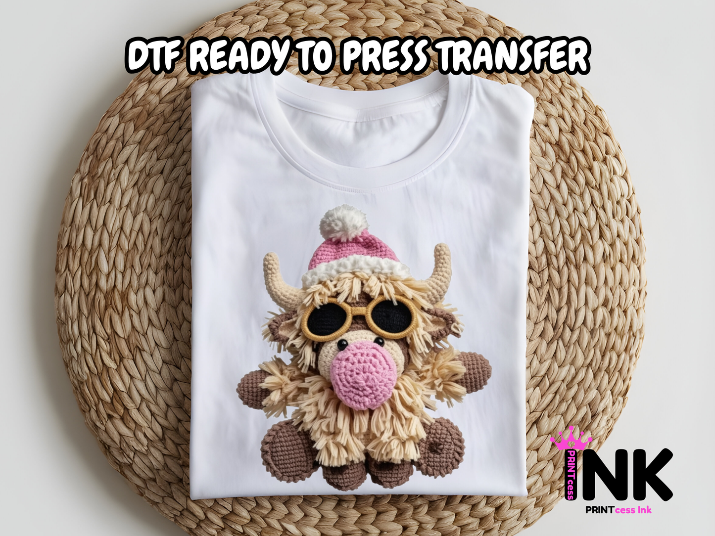 Christmas Cow DTF101056| DTF T-Shirt Transfer | Ready to Press | DIY Heat Transfer for Clothing, Hoodies, Sweatshirt
