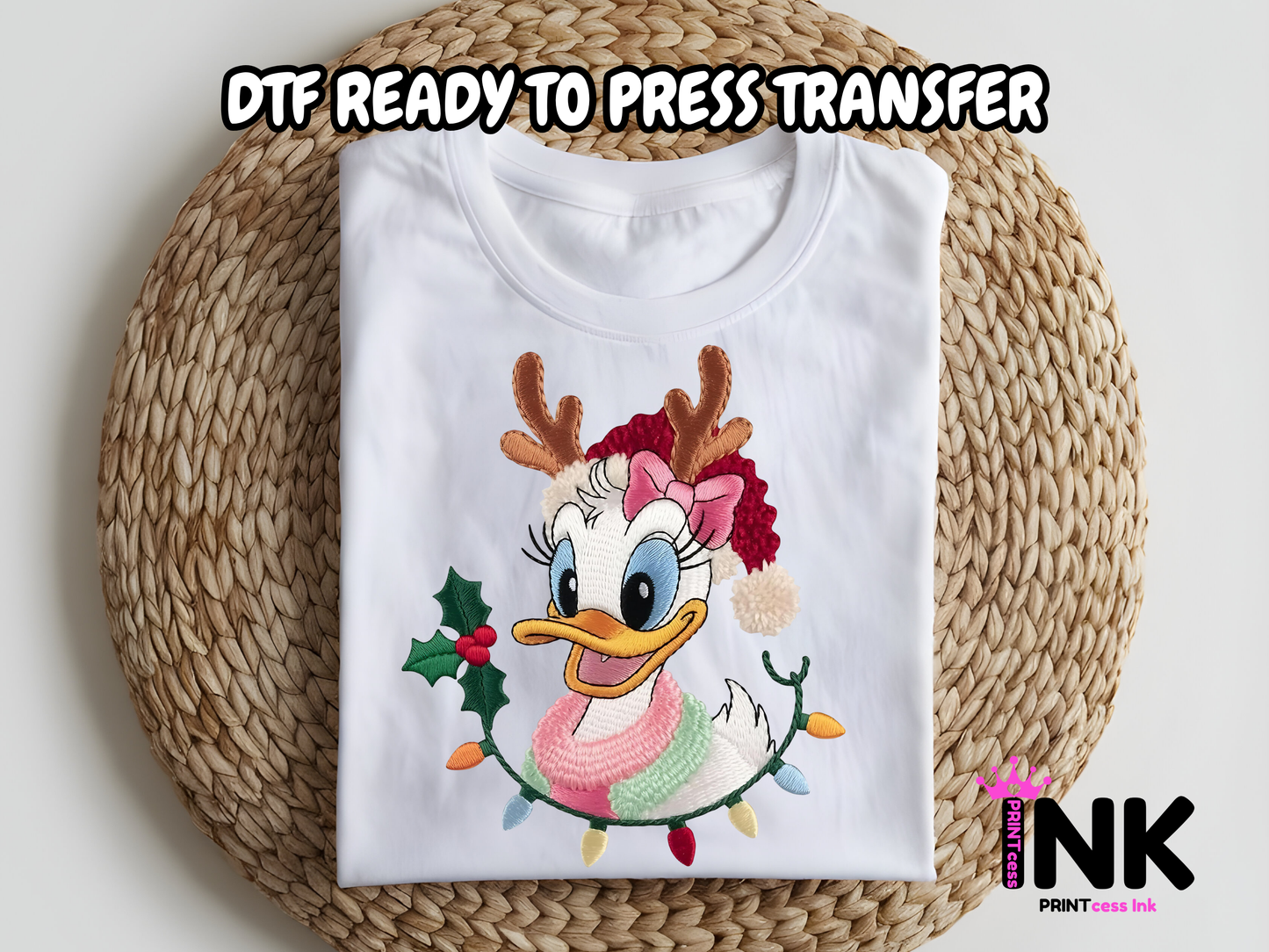 Christmas Duck DTF101050| DTF T-Shirt Transfer | Ready to Press | DIY Heat Transfer for Clothing, Hoodies, Sweatshirt