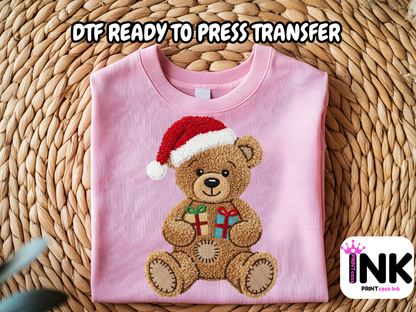 Teddy Bear DTF101145| DTF T-Shirt Transfer | Ready to Press | DIY Heat Transfer for Clothing, Hoodies, Sweatshirt