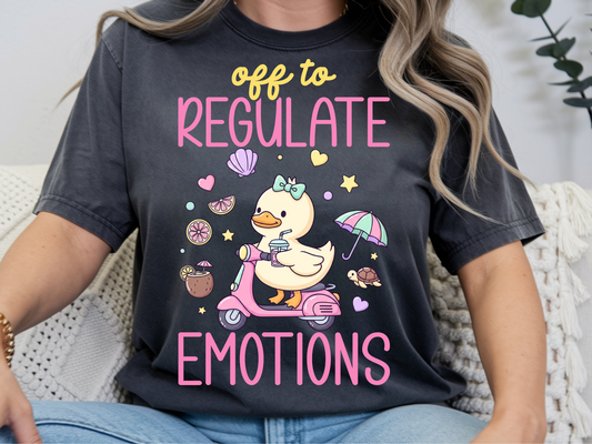 Regulate emotions DTF101561 DTF T-Shirt Transfer | Ready to Press | DIY Heat Transfer for Clothing, Hoodies, Sweatshirt