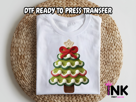 Christmas Tree DTF101052| DTF T-Shirt Transfer | Ready to Press | DIY Heat Transfer for Clothing, Hoodies, Sweatshirt