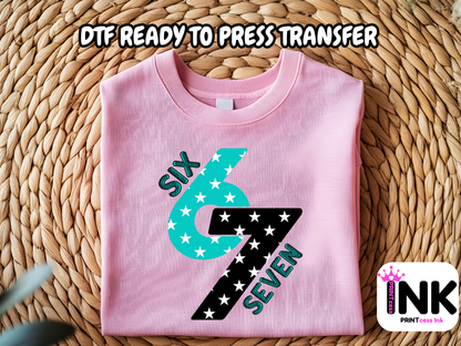 6 7 DTF101154| DTF T-Shirt Transfer | Ready to Press | DIY Heat Transfer for Clothing, Hoodies, Sweatshirt