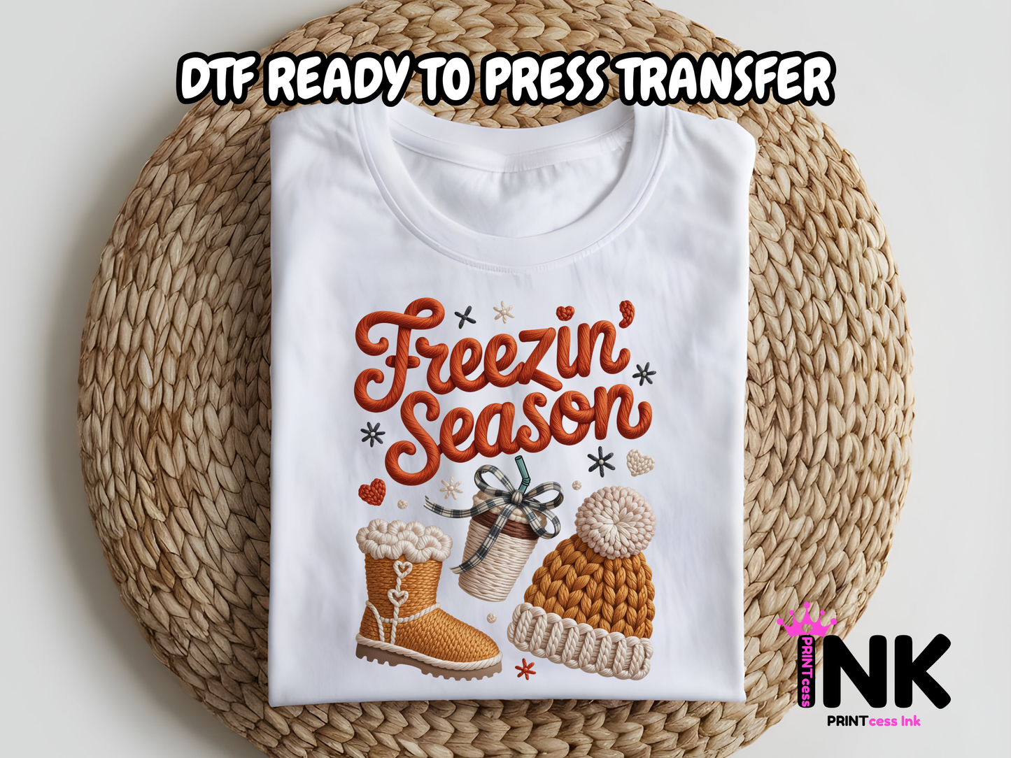 Freezing Season DTF101201| DTF T-Shirt Transfer | Ready to Press | DIY Heat Transfer for Clothing, Hoodies, Sweatshirt