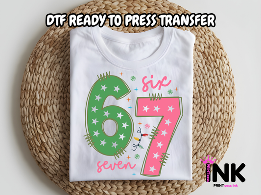 6 7 DTF101151| DTF T-Shirt Transfer | Ready to Press | DIY Heat Transfer for Clothing, Hoodies, Sweatshirt