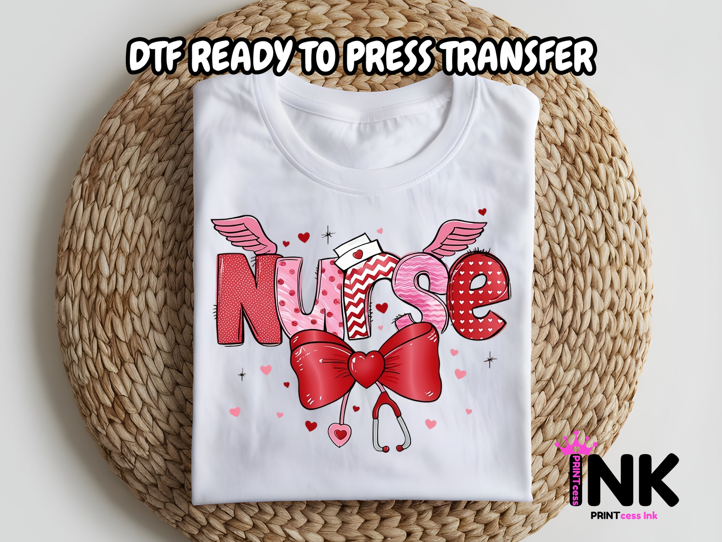 Nurse DTF101225| DTF T-Shirt Transfer | Ready to Press | DIY Heat Transfer for Clothing, Hoodies, Sweatshirt
