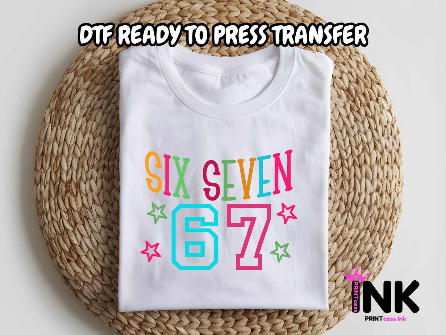 6 7 DTF101148| DTF T-Shirt Transfer | Ready to Press | DIY Heat Transfer for Clothing, Hoodies, Sweatshirt