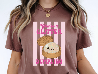 Glitter dumpling DTF101568 DTF T-Shirt Transfer | Ready to Press | DIY Heat Transfer for Clothing, Hoodies, Sweatshirt